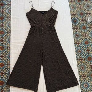 Black and Gold Striped Jumpsuit